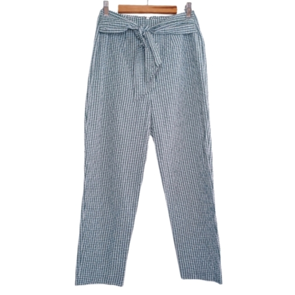 Free People West Side Tie Gingham High Rise Cropped Pants - Picture 1 of 14